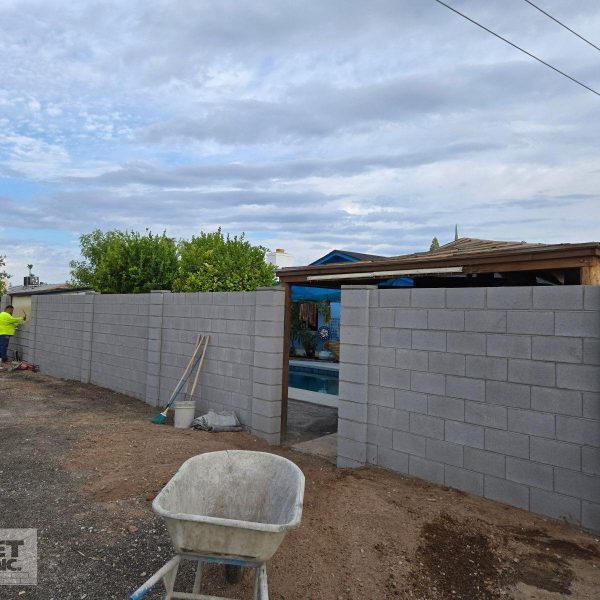 concrete block wall